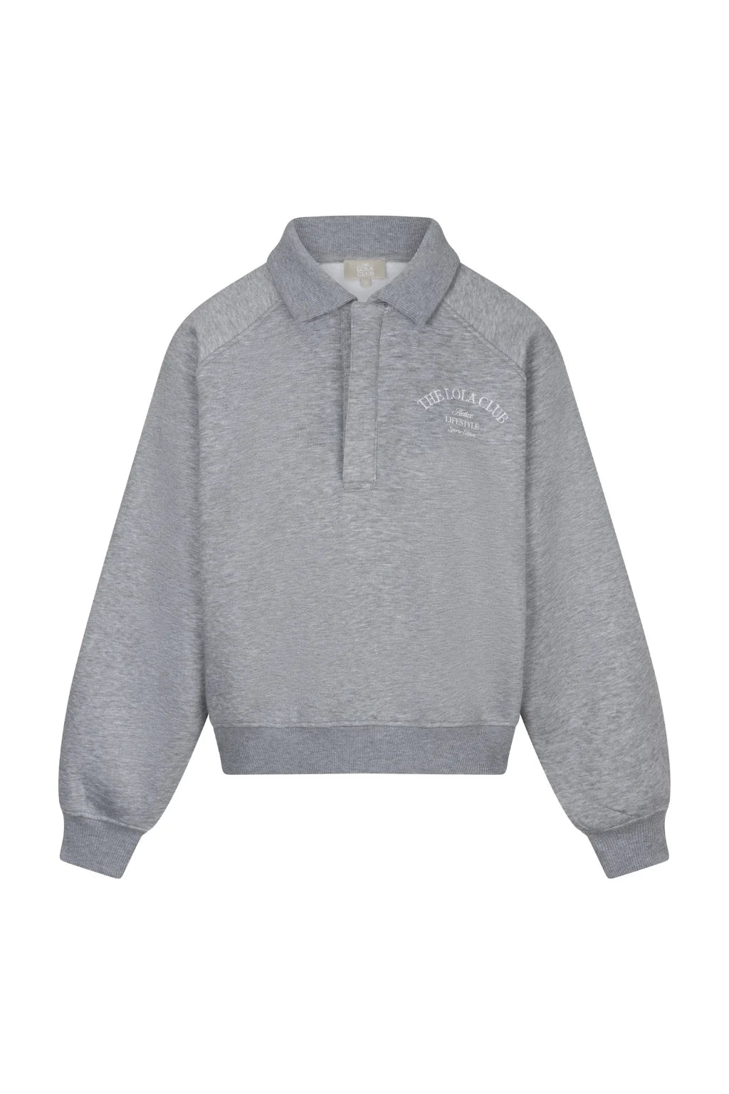 The Lola Club Ebony Polo Sweater | Grey Melange