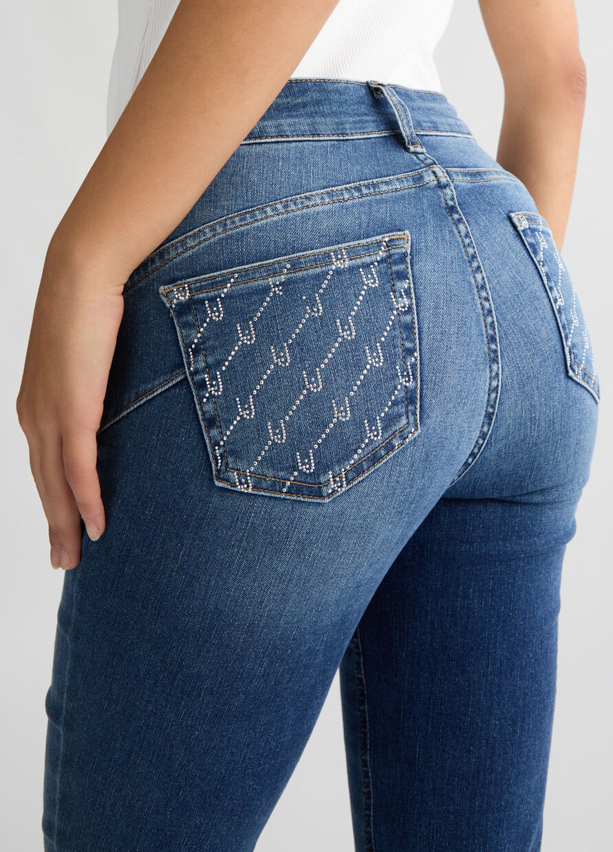 Liu Jo Divine Skinny Jeans Studs Pockets Dark