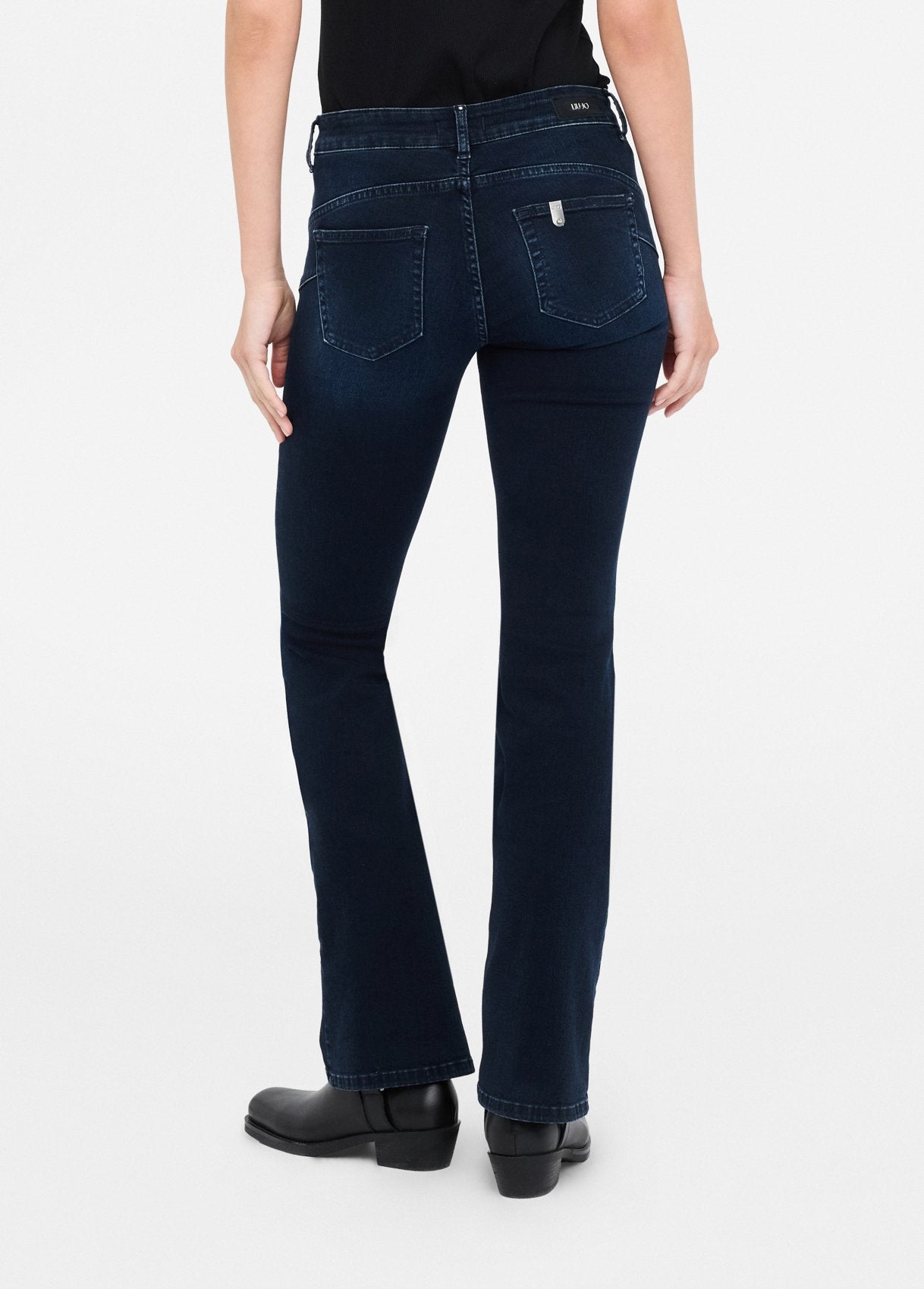 Liu Jo Bootcut Bottom Up Dark Blue Jeans