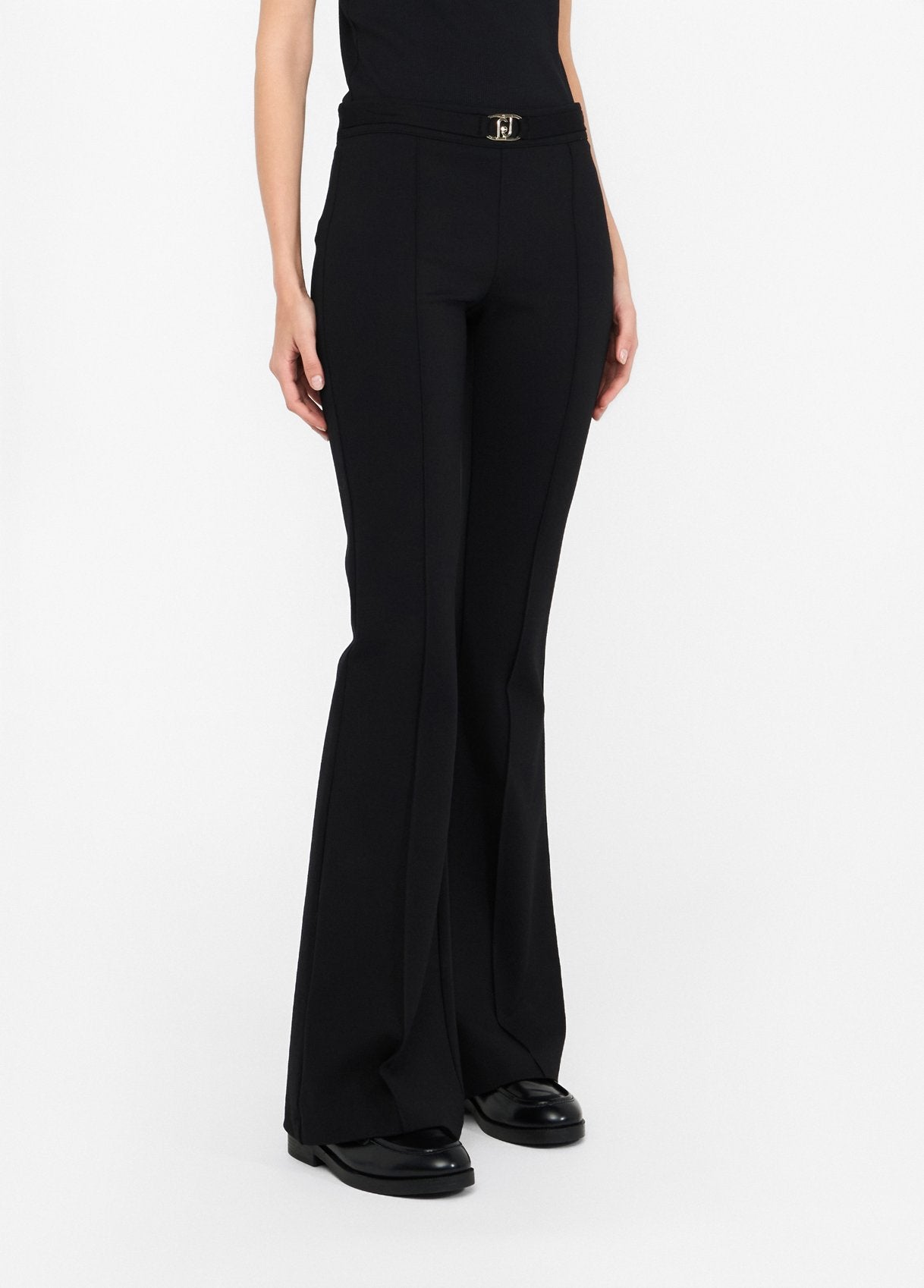 Liu Jo Flared Pants met Logo Belt