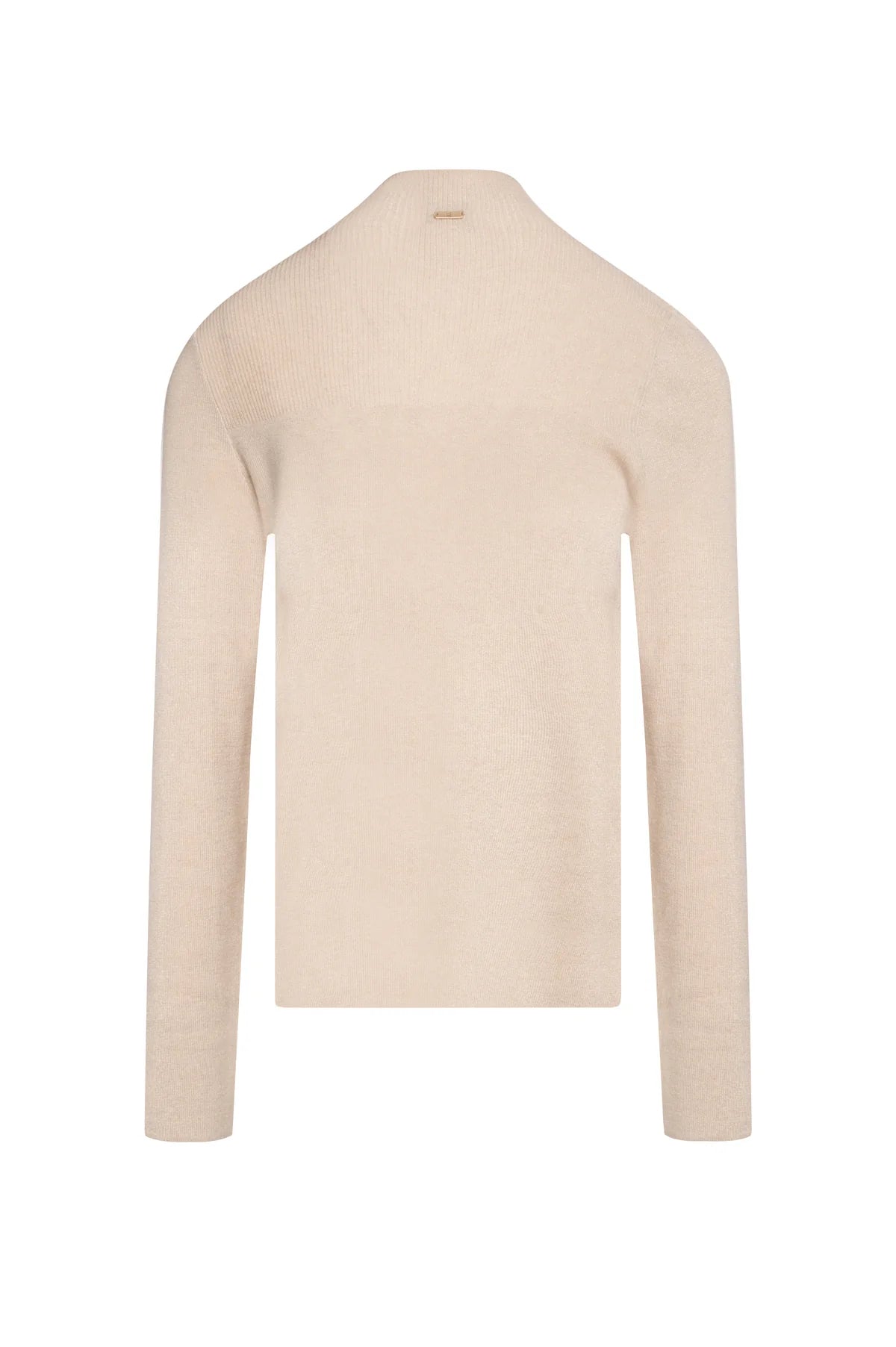 Fracomina Lurex High Neck Knit Beige