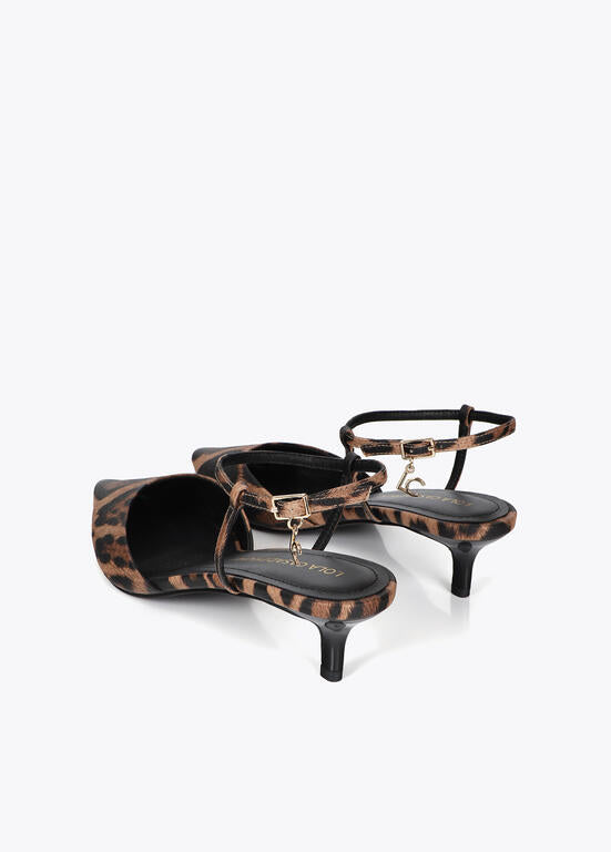 Lola Casademunt Animal Print Kitten Heels