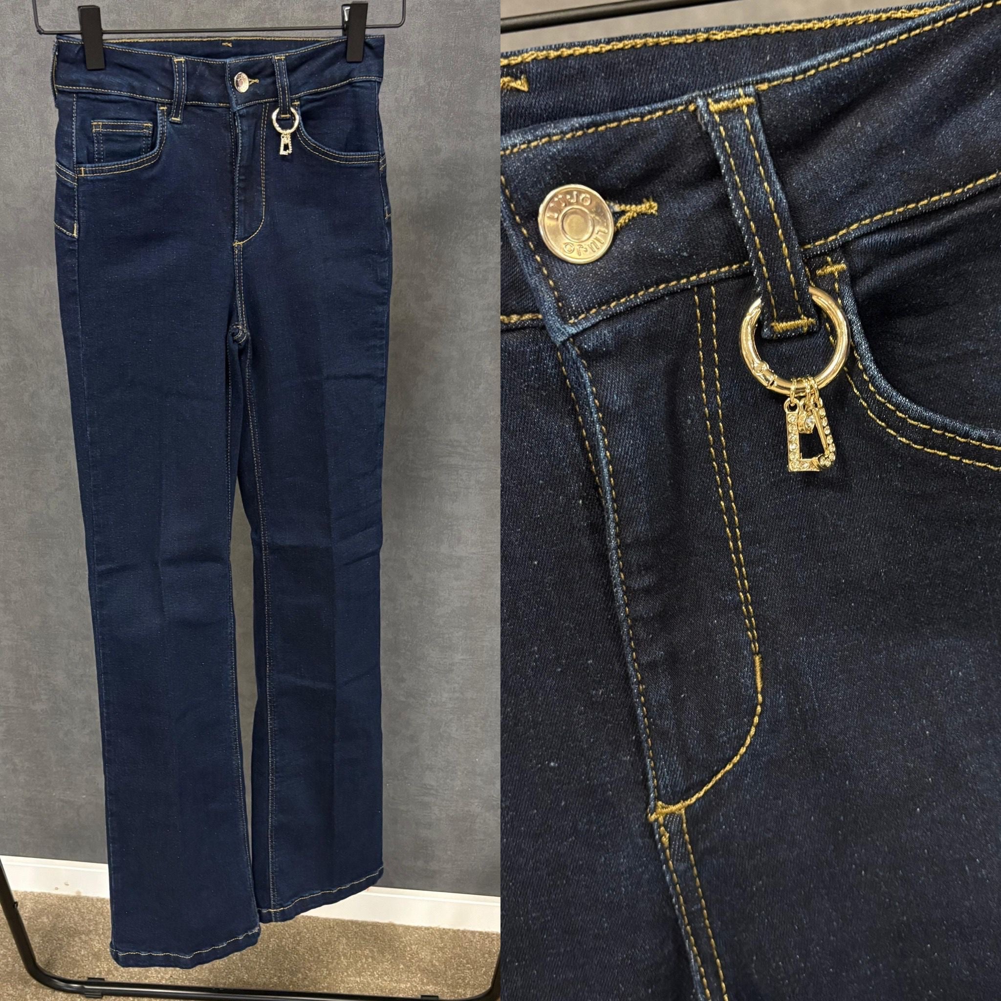 Liu Jo Straight Leg Dark Blue Jeans