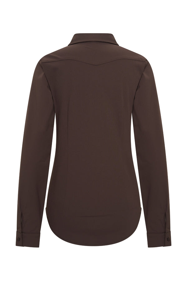 Mi Piace Travel Blouse in Espresso