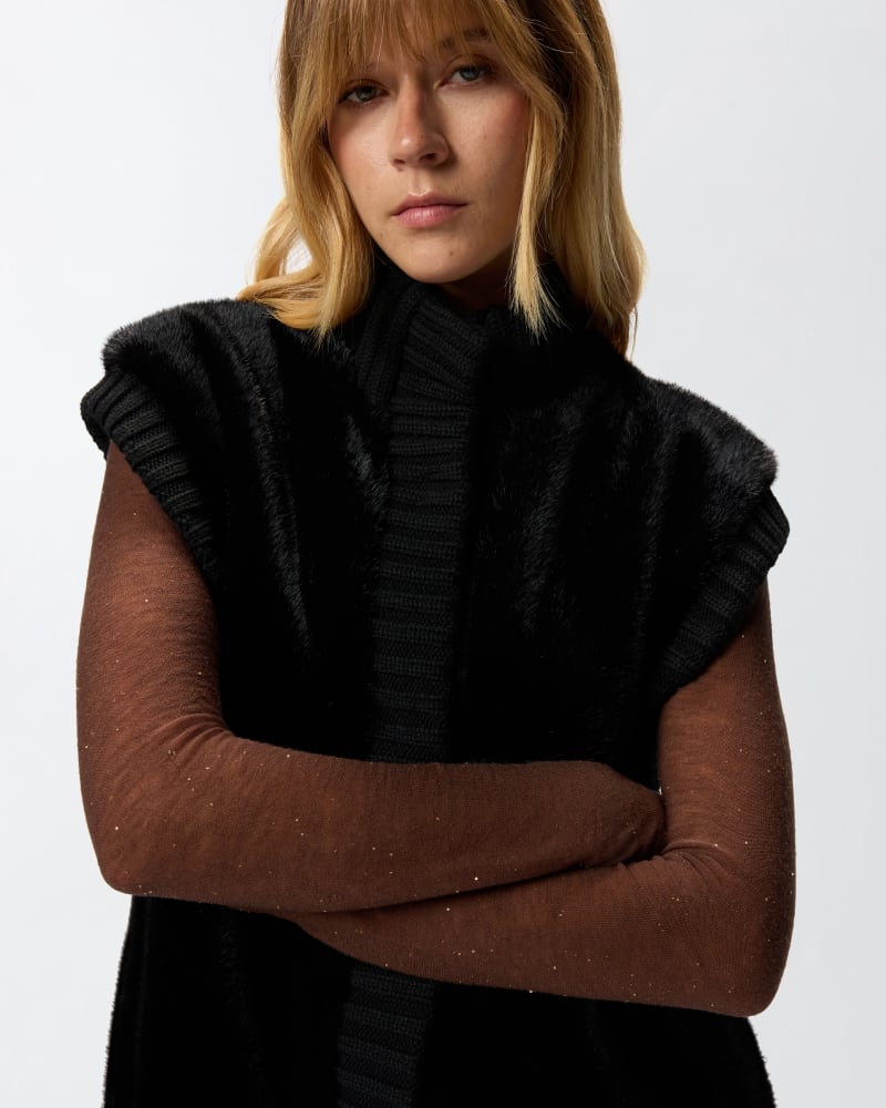 Pinko Long Faux Fur Gilet