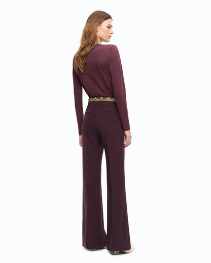 Pinko Bordeaux Palazzo Pants