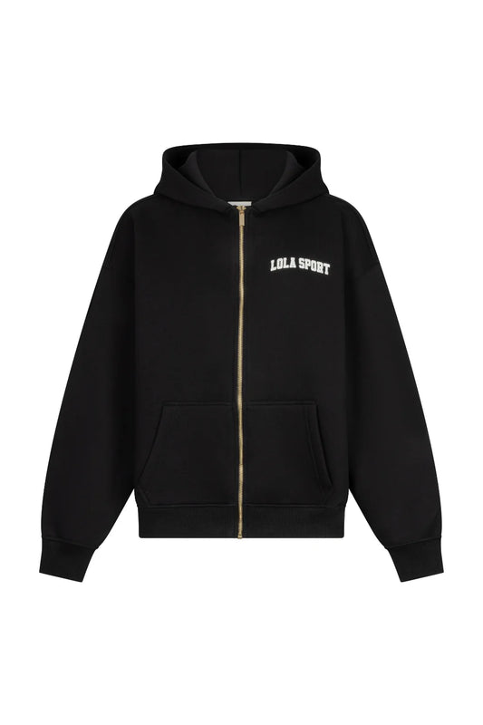 The Lola Club Stella Zip Hoodie Black