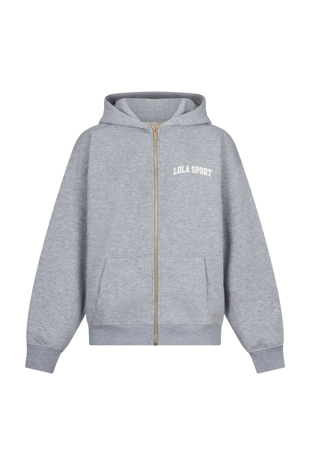 The Lola Club Stella Zip Hoodie Grey Melange