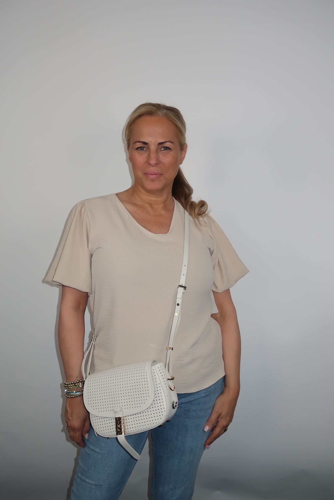 Venice Blouse V-Hals Beige