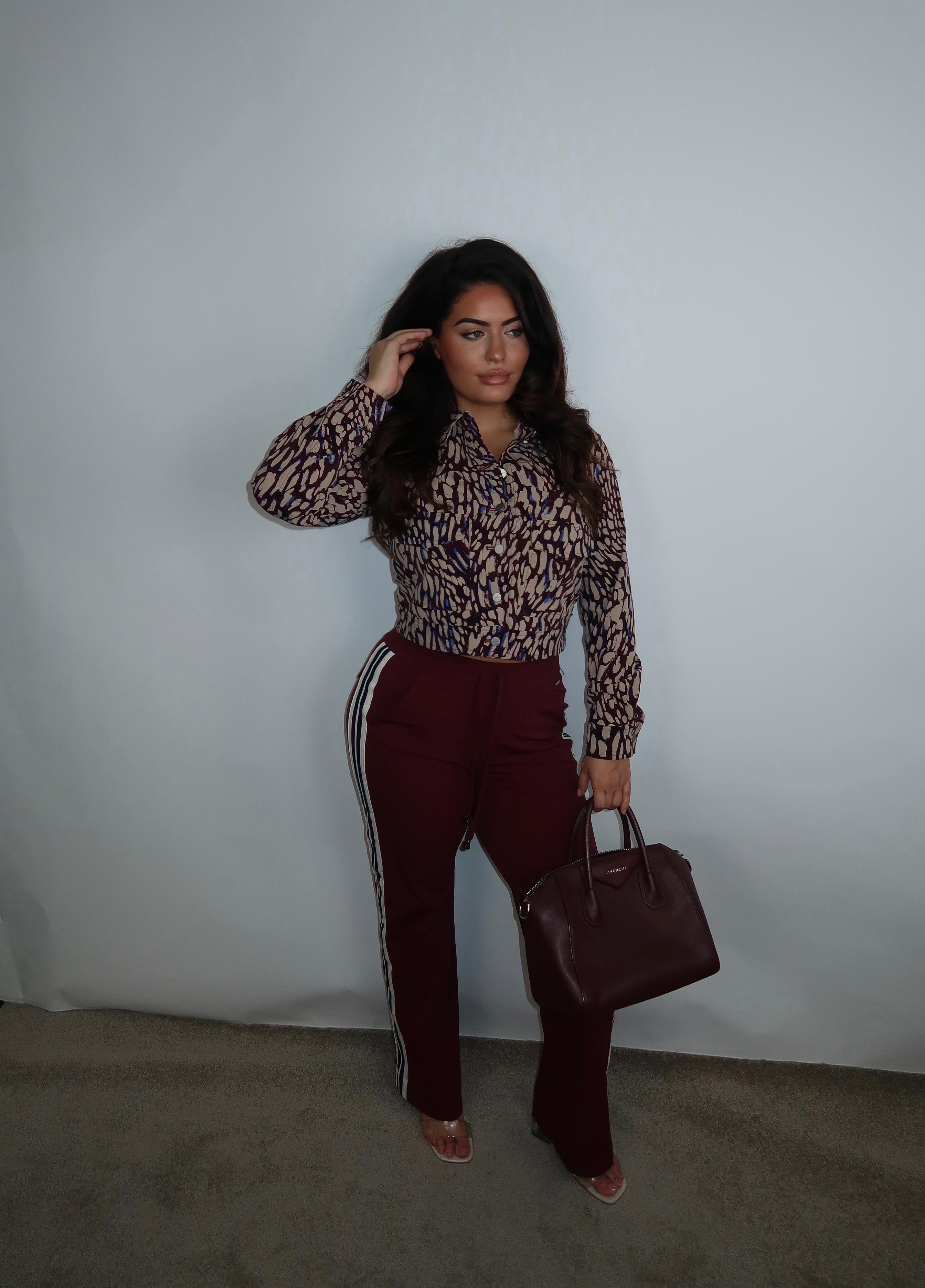 Mi Piace Jasje  in Burgundy Print