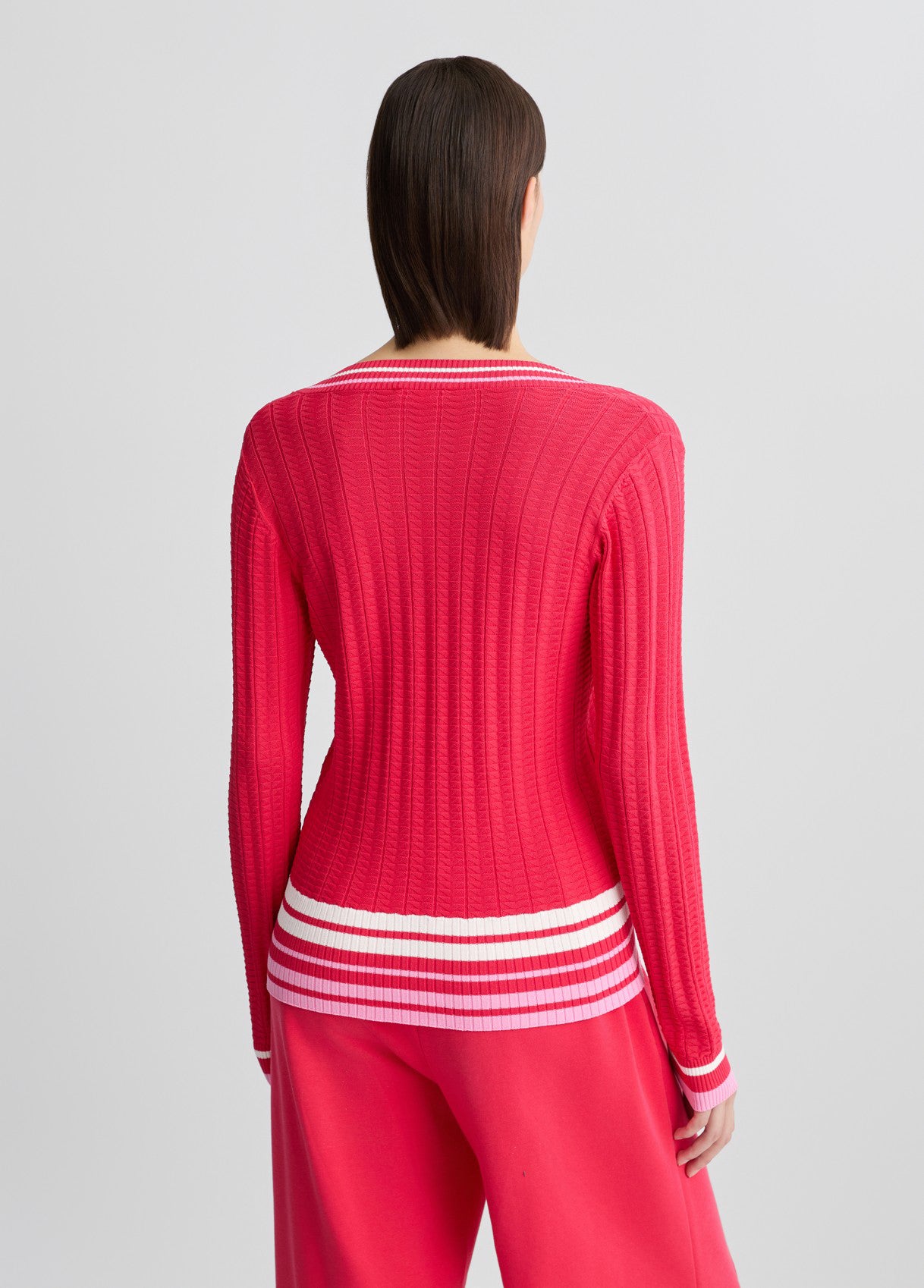 Liu Jo Pink Knit Rode Jumper