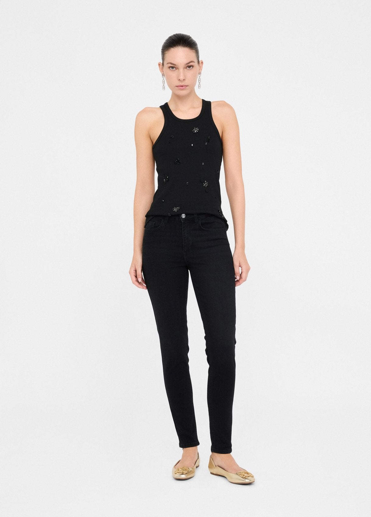 Liu Jo High-rise skinny jeans Black