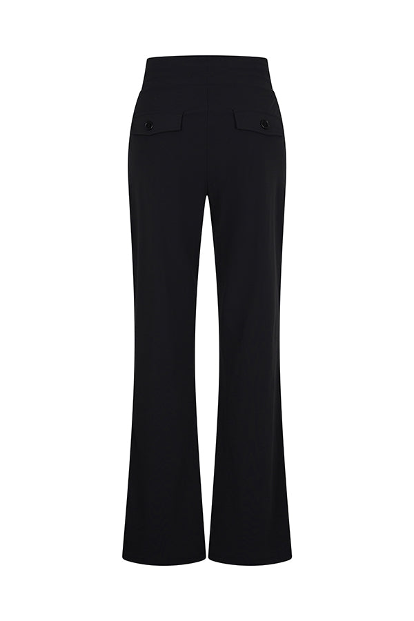 Mi Piace Travel Broek Straight Leg Zwart