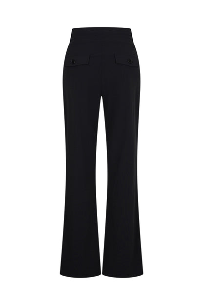 Mi Piace Travel Broek Straight Leg Zwart