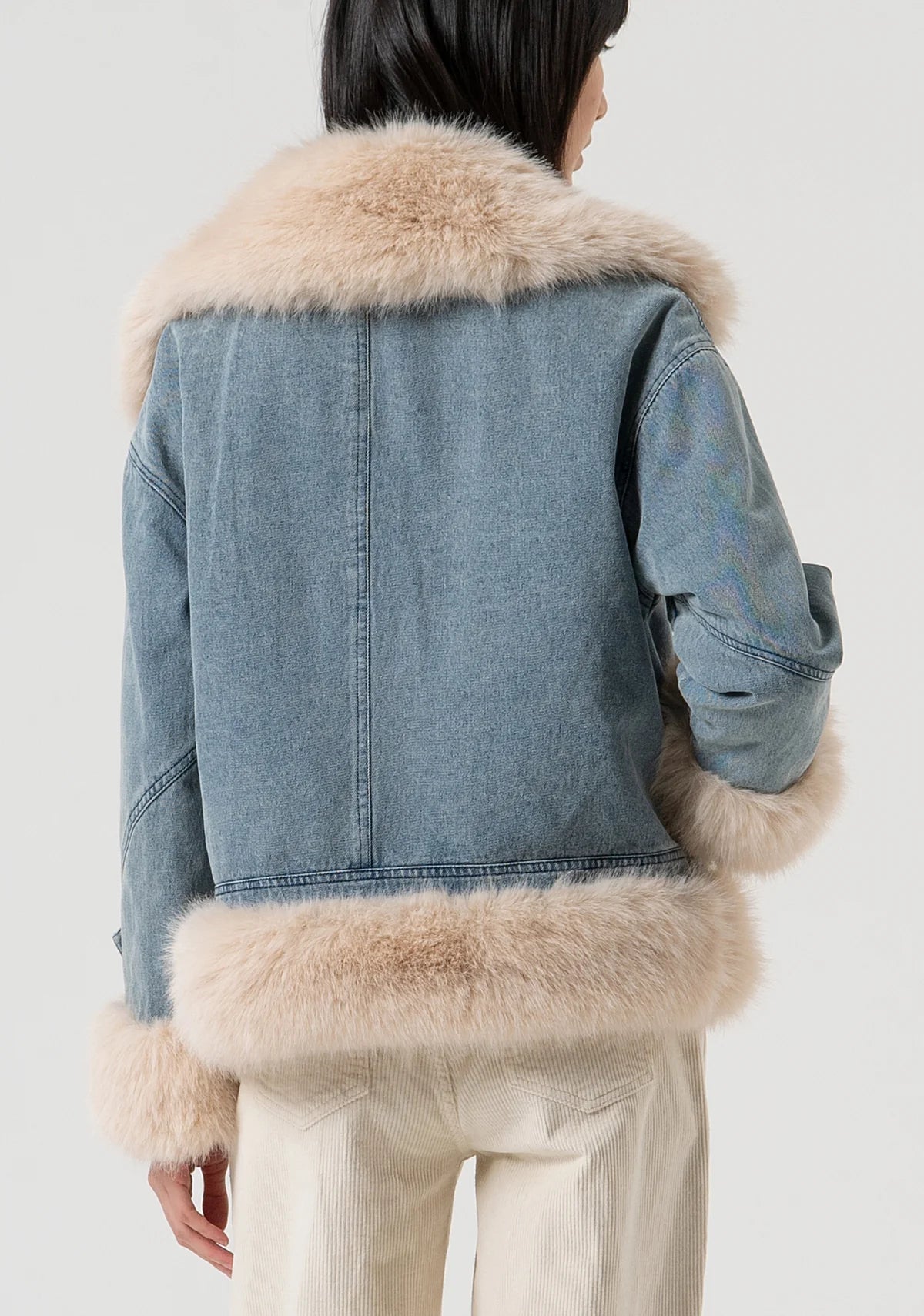 Fracomina Denim Oversized Lammy Jacket