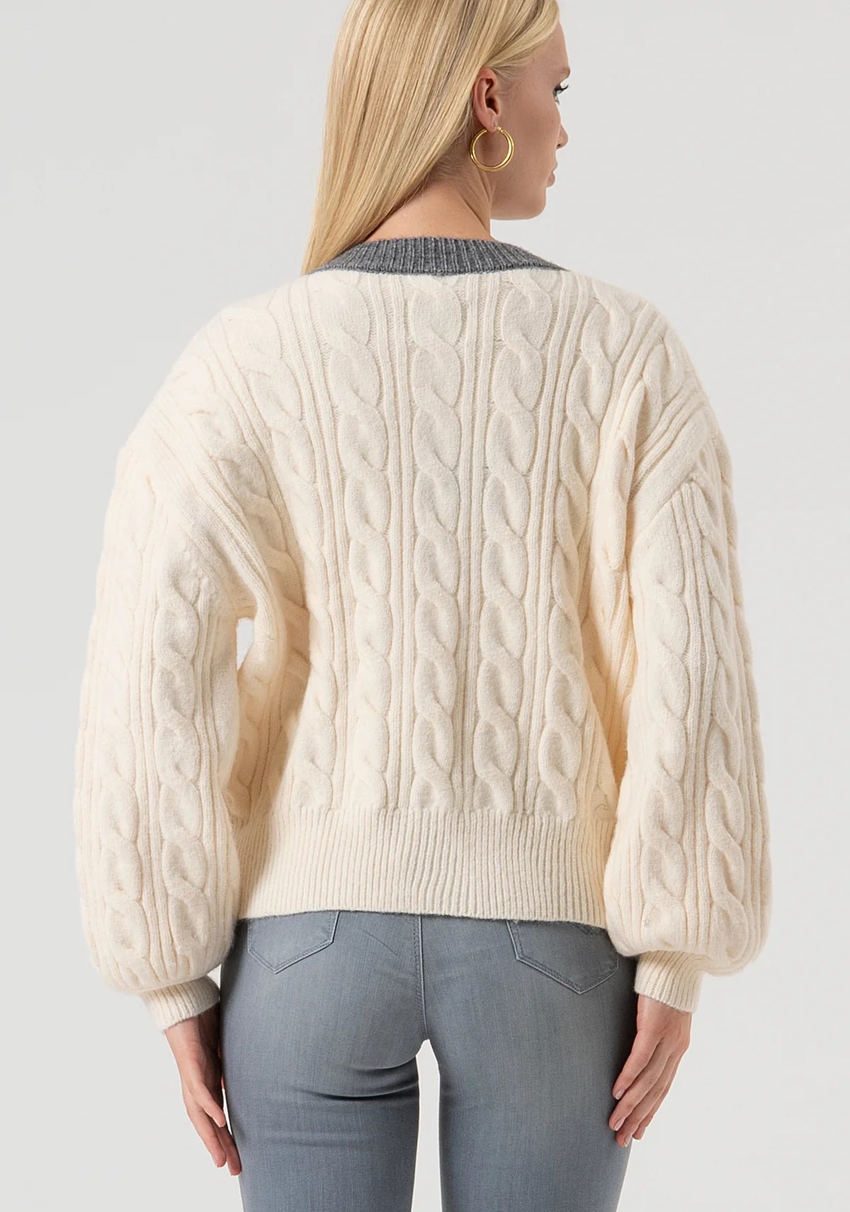 Fracomina Knitted Bomber Vest Creme