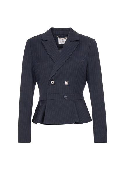 Fracomina Krijtstreep Blazer in Navy