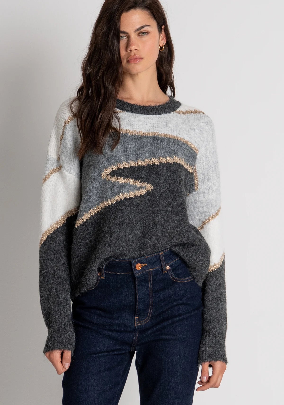 Fracomina Neckline Sweater Multicolor