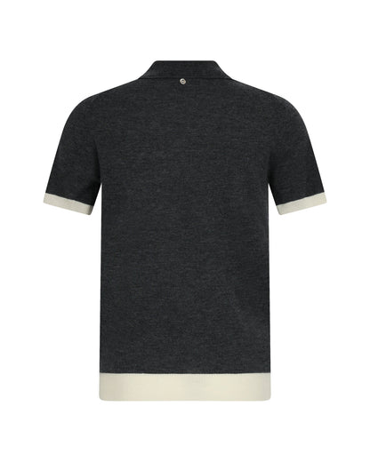 Silvian Heach Knitted Polo Antraciet