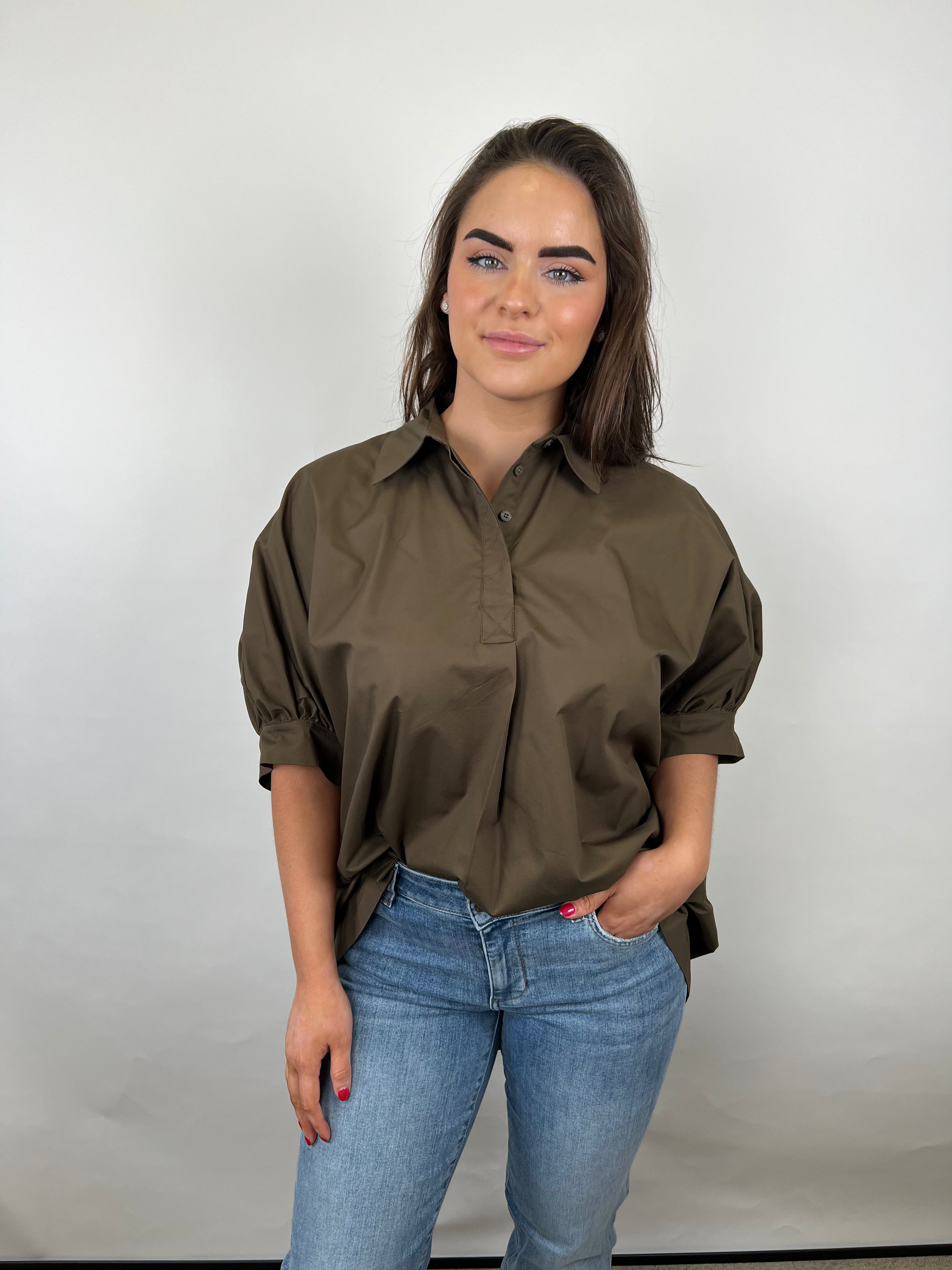 Silvian Heach Army green Oversized Blouse