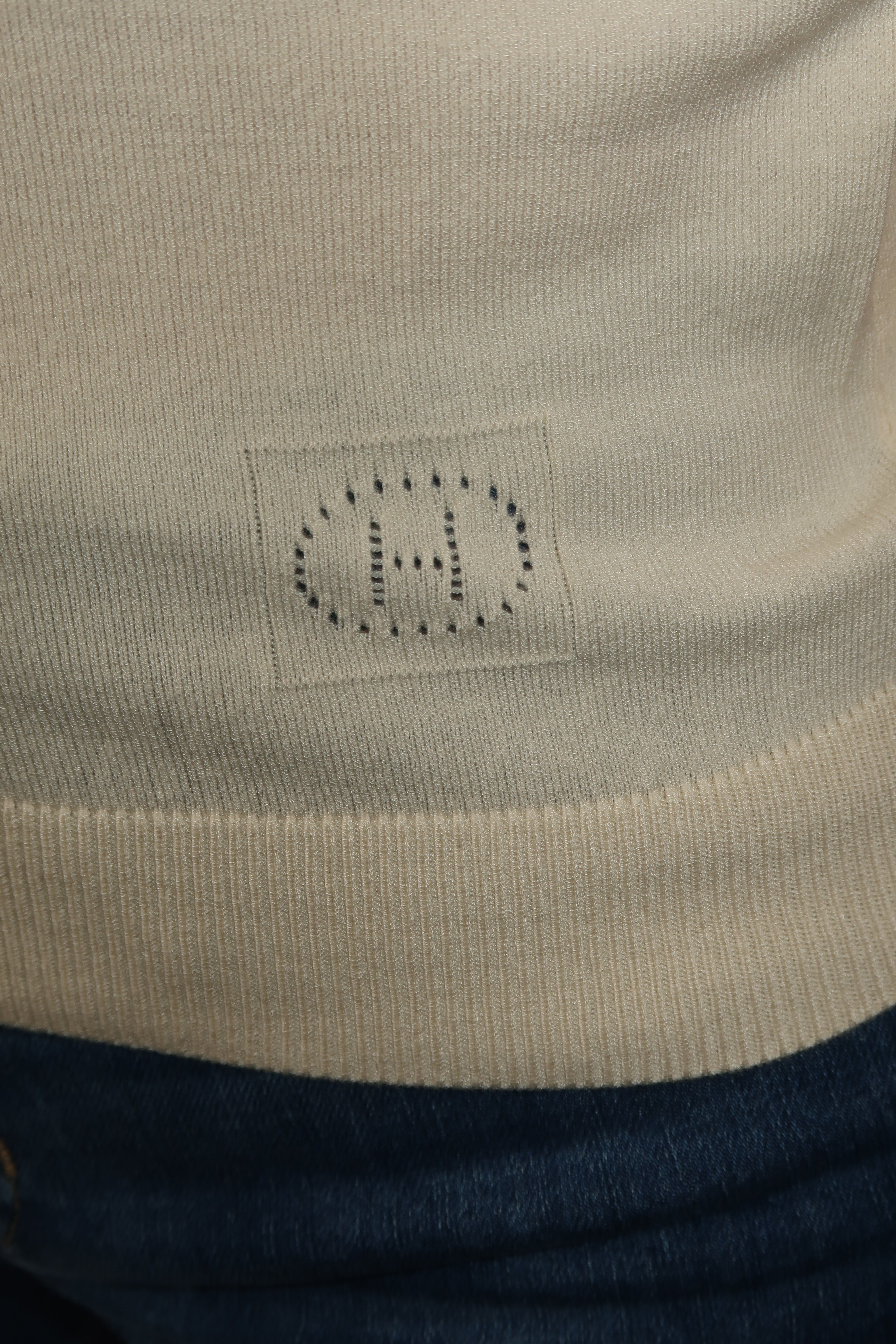 Silvian Heach Knit Sweater Korte Mouw Chalk