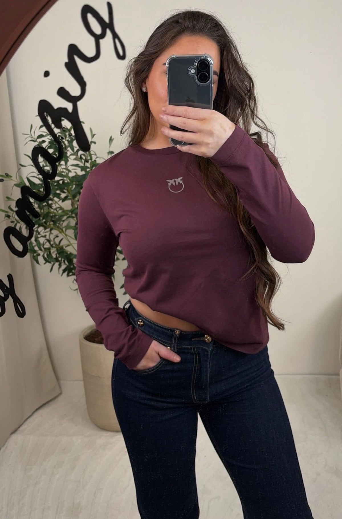 Pinko TOBLINO Lange Mouw Bordeaux