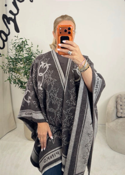 Pinko Poncho CROAZIA in Beige/Bruin