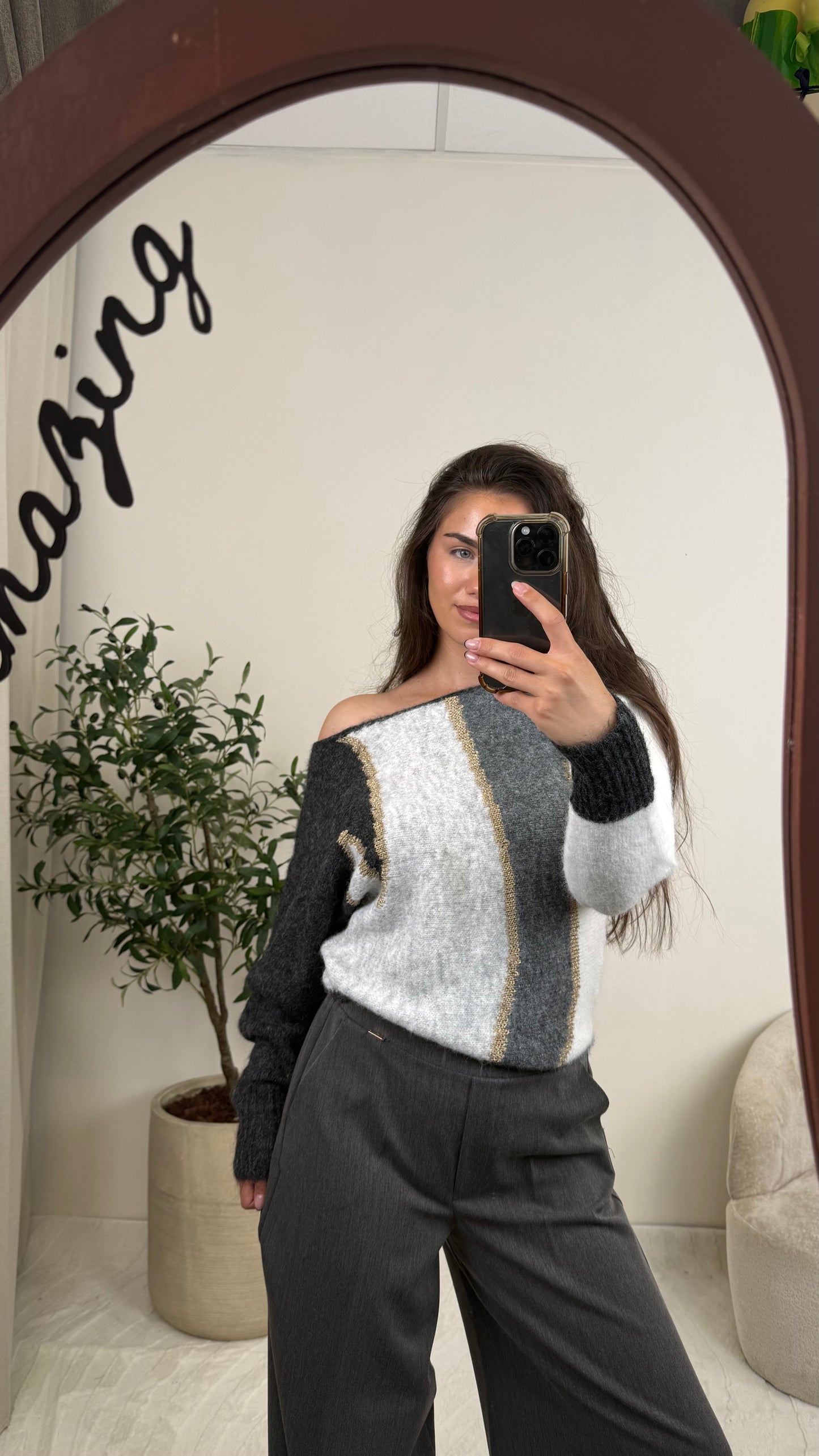 Fracomina Neckline Sweater Multicolor