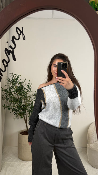 Fracomina Neckline Sweater Multicolor