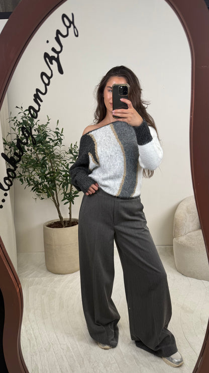 Fracomina Neckline Sweater Multicolor