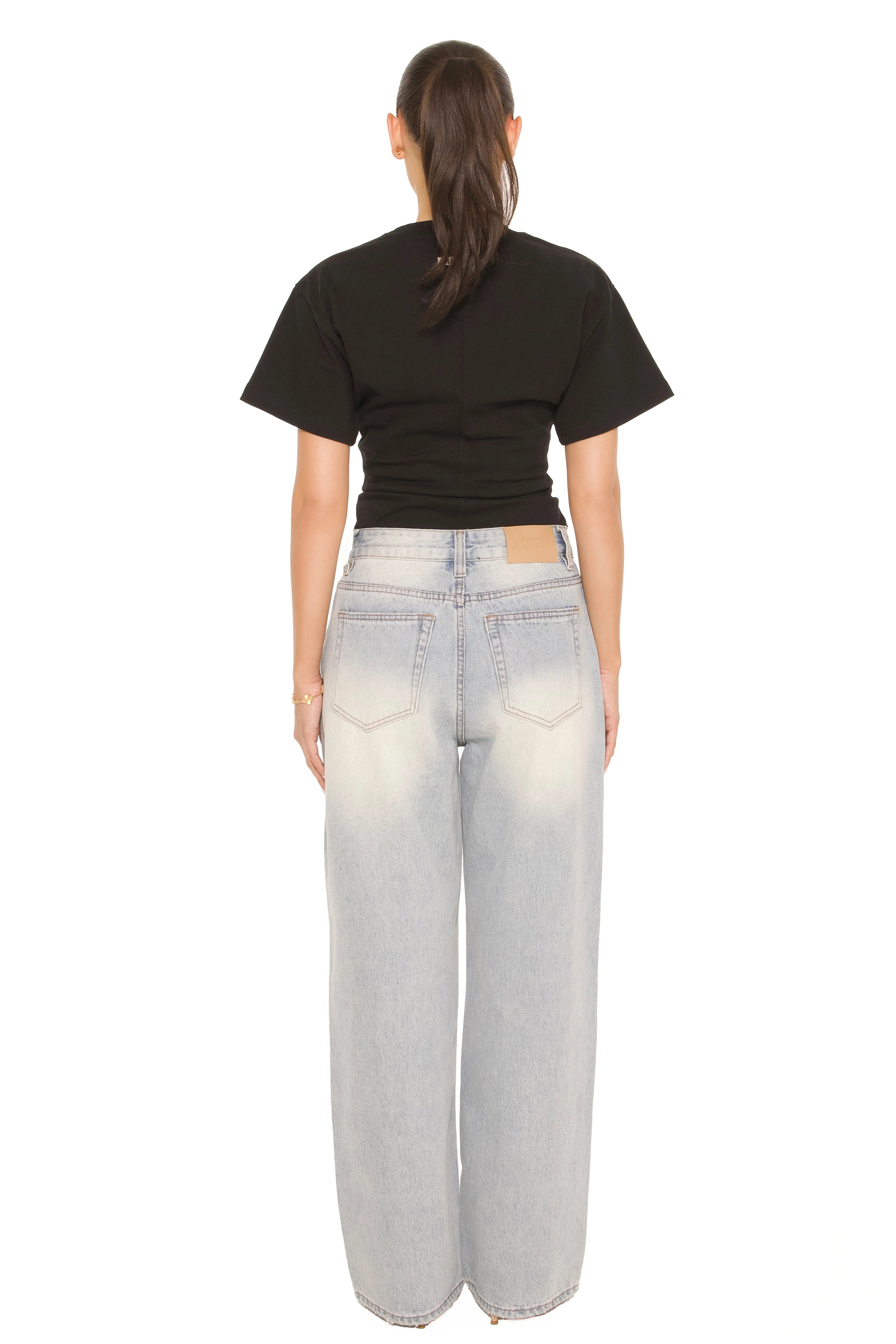 LA Sisters EMBROIDERED SIGNATURE JEANS LIGHT BLUE