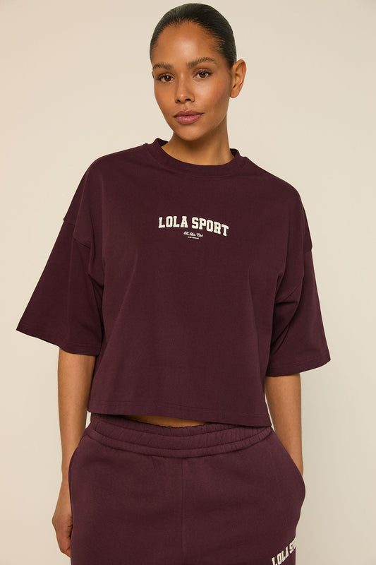 The Lola Club Stella Tee Mulberry Wine