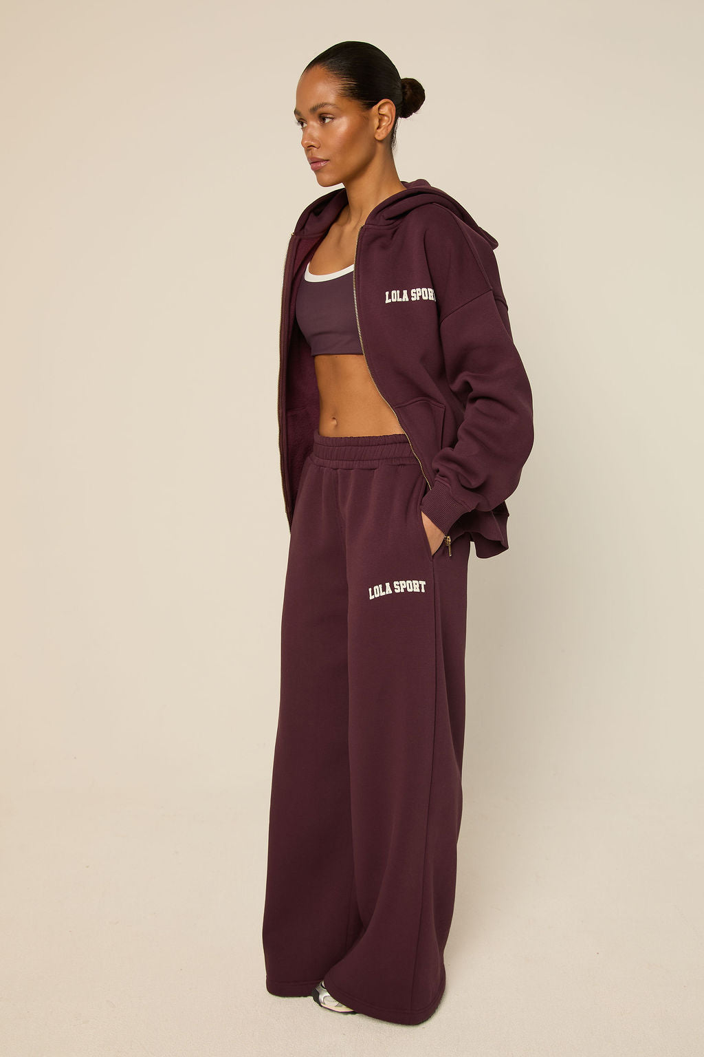 The Lola Club Stella Pants Mulberry Wine