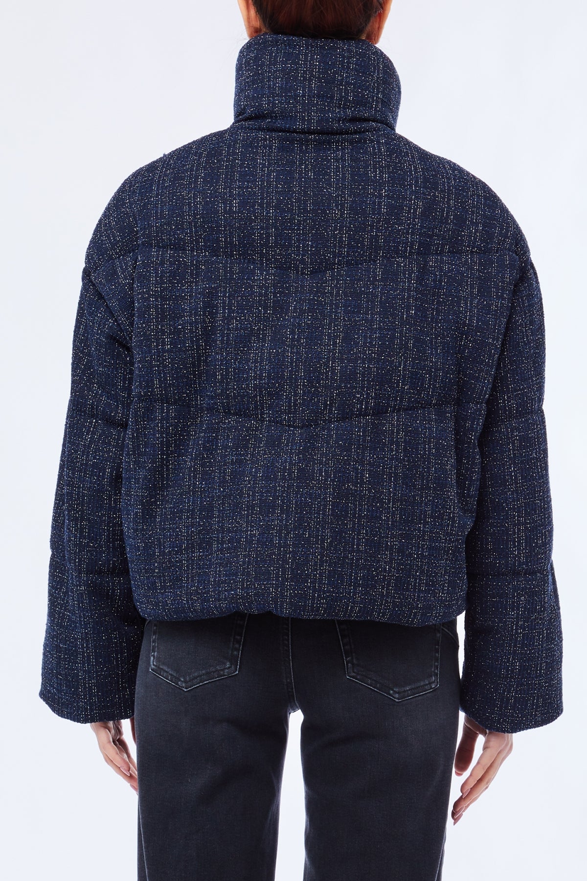 Liu Jo Navy Blue Jacket Tweed Style