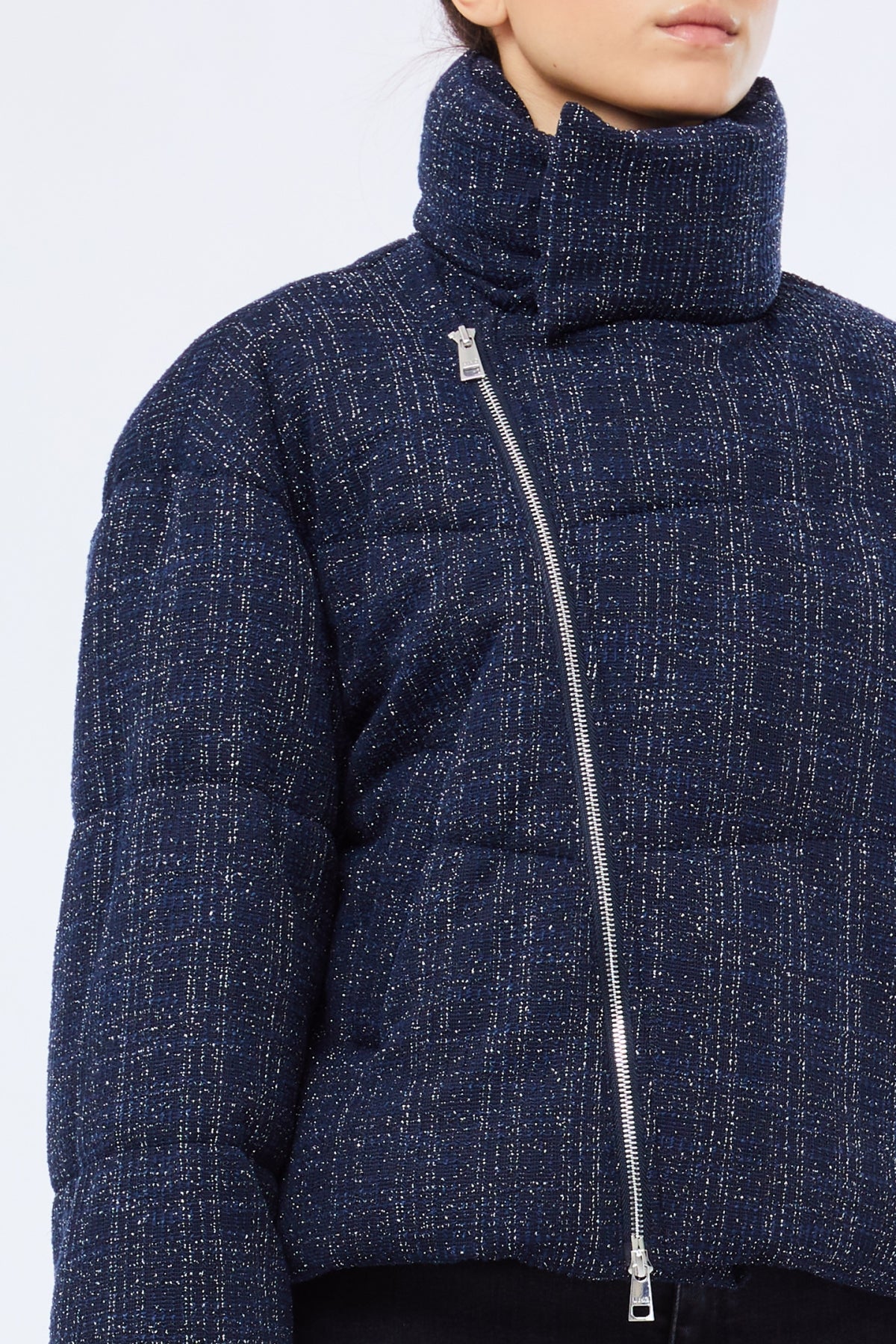 Liu Jo Navy Blue Jacket Tweed Style