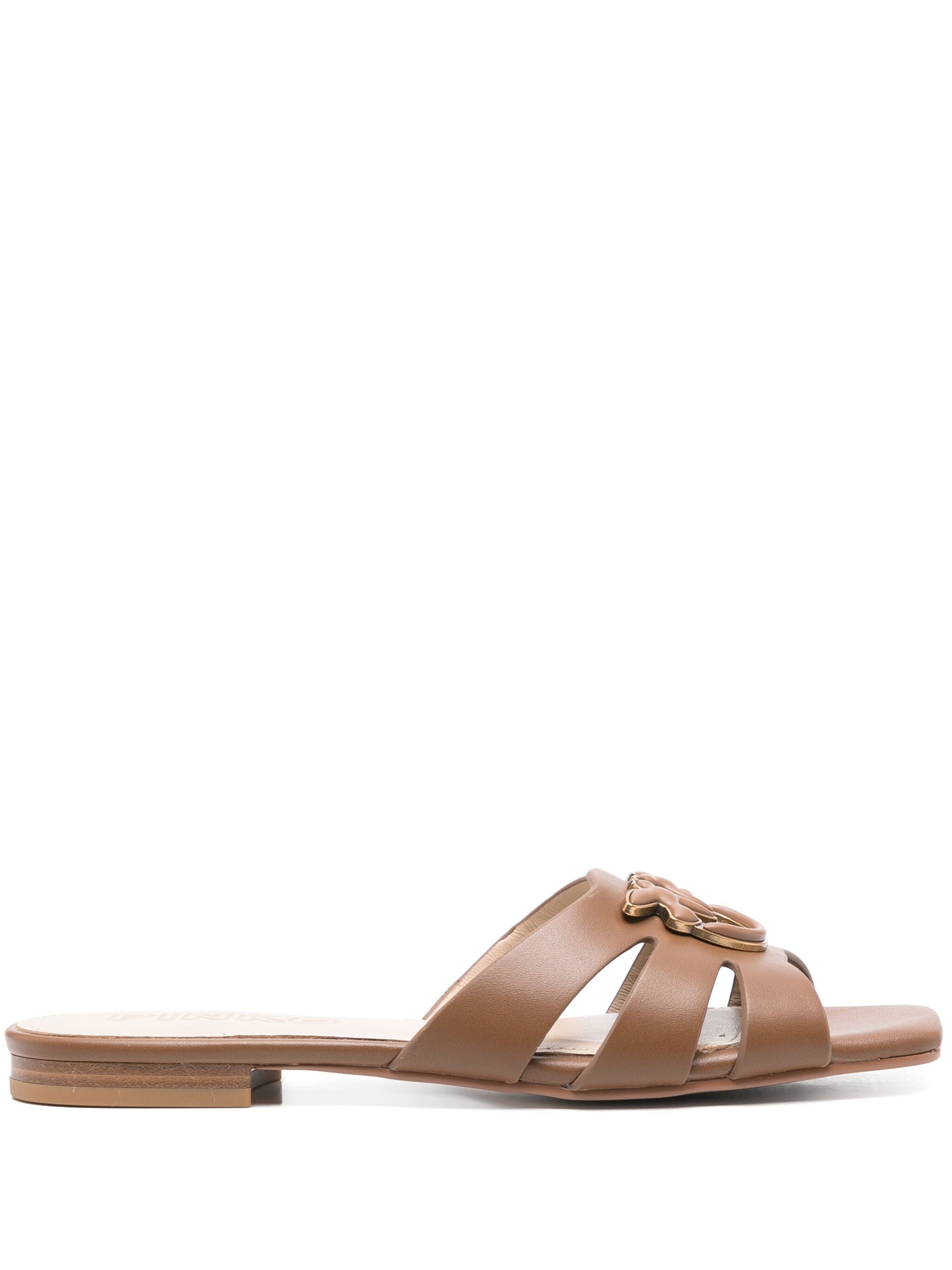 PINKO  Leather Marli Sandalen Bruin