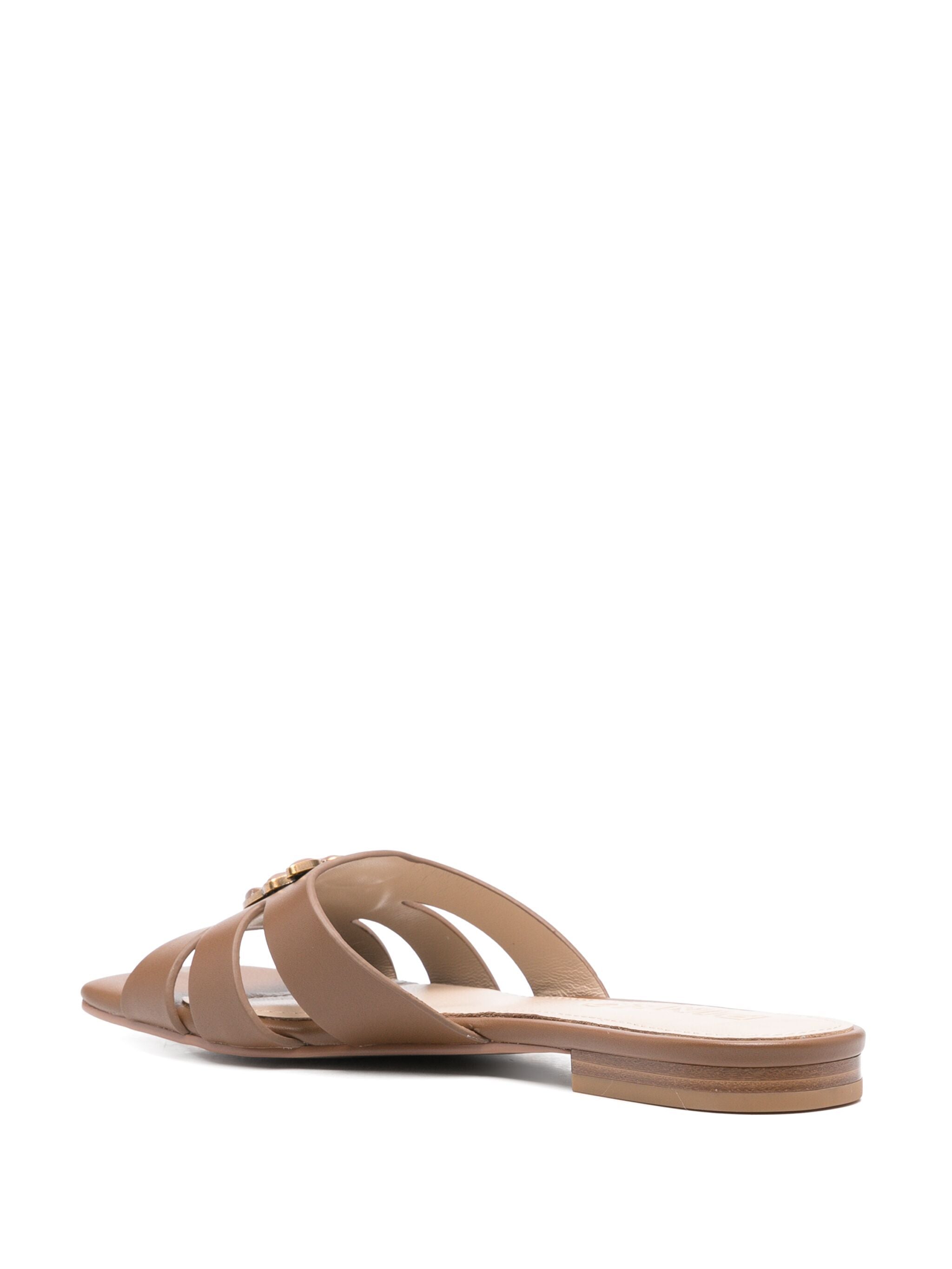 PINKO  Leather Marli Sandalen Bruin