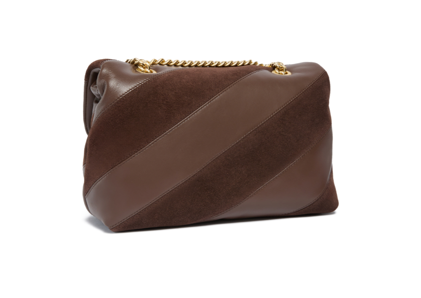 Pinko Love Puff Classic Nappa & Suede Bag Bruin