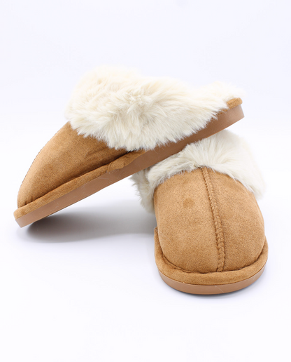 Classic Faux Fur Pantoffels Camel