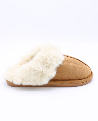 Classic Faux Fur Pantoffels Camel