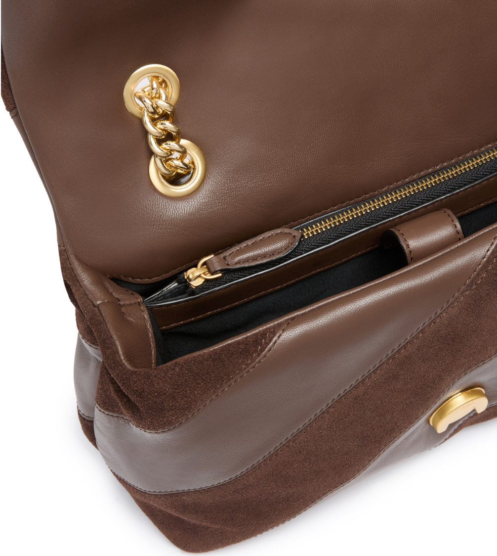 Pinko Love Puff Classic Nappa & Suede Bag Bruin
