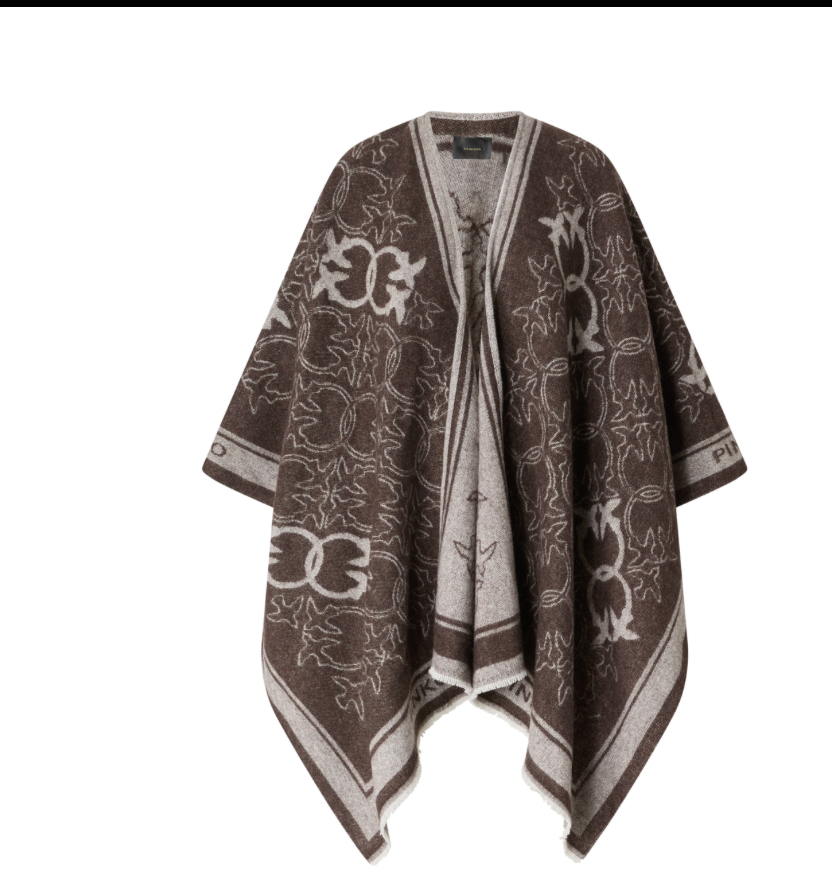 Pinko Poncho CROAZIA in Beige/Bruin