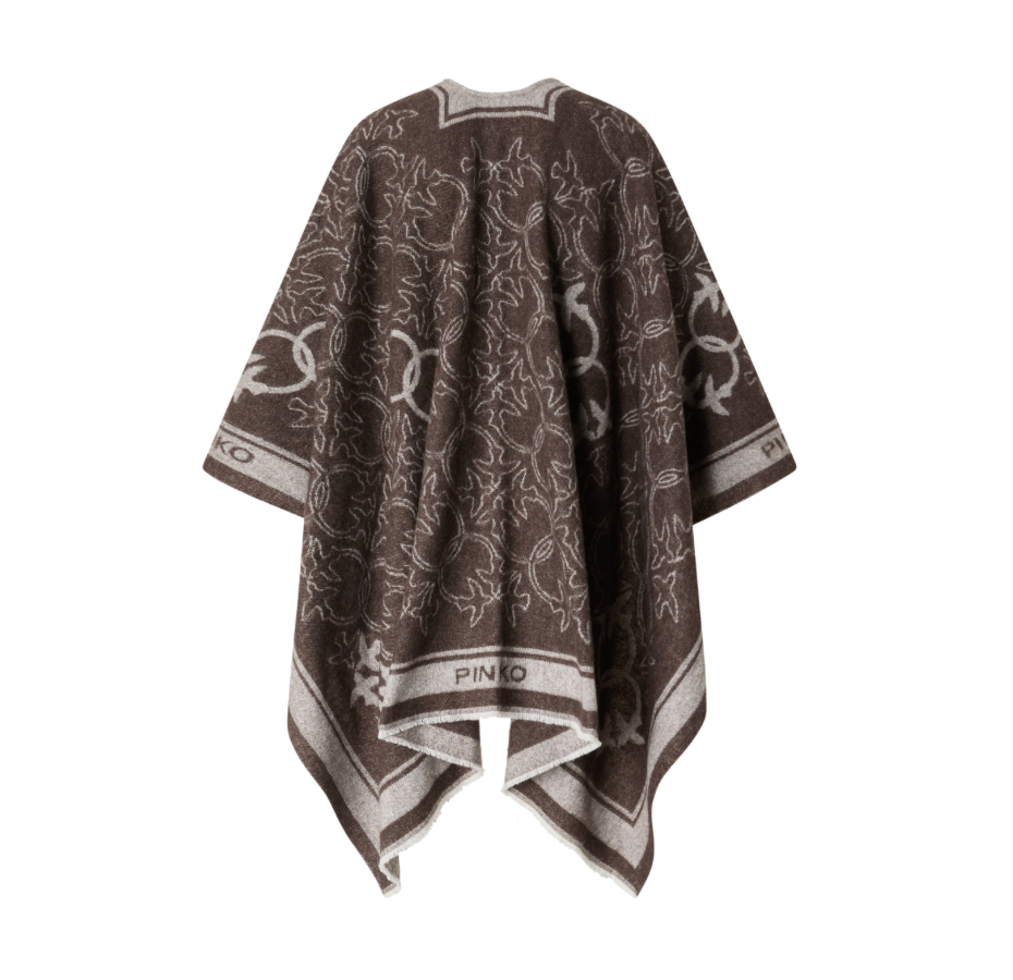 Pinko Poncho CROAZIA in Beige/Bruin