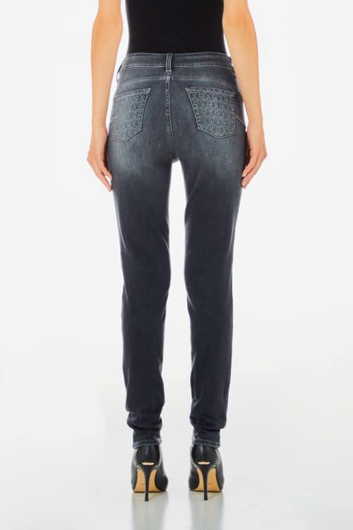 Liu Jo Bottom Up Grey Jeans Studs Zakken