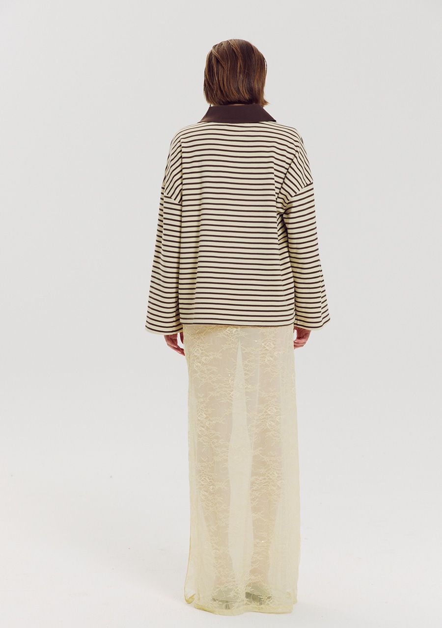 Harper & Yve Pollie Jumper Hot Fudge Stripe