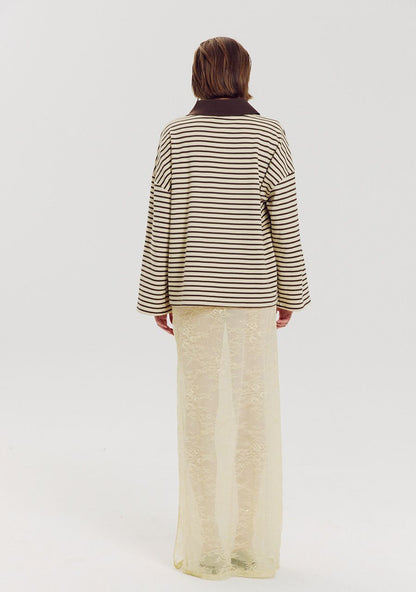 Harper & Yve Pollie Jumper Hot Fudge Stripe