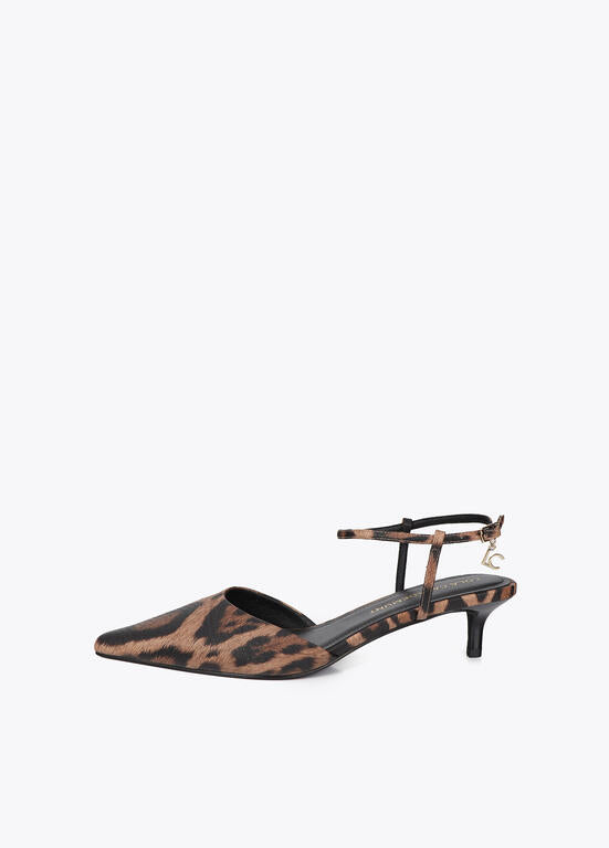 Lola Casademunt Animal Print Kitten Heels