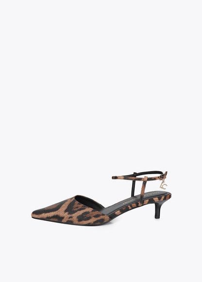 Lola Casademunt Animal Print Kitten Heels