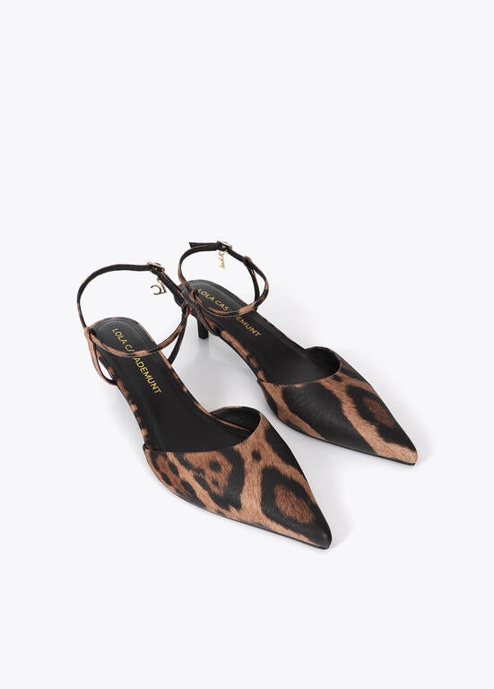 Lola Casademunt Animal Print Kitten Heels