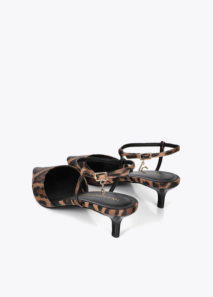 Lola Casademunt Animal Print Kitten Heels